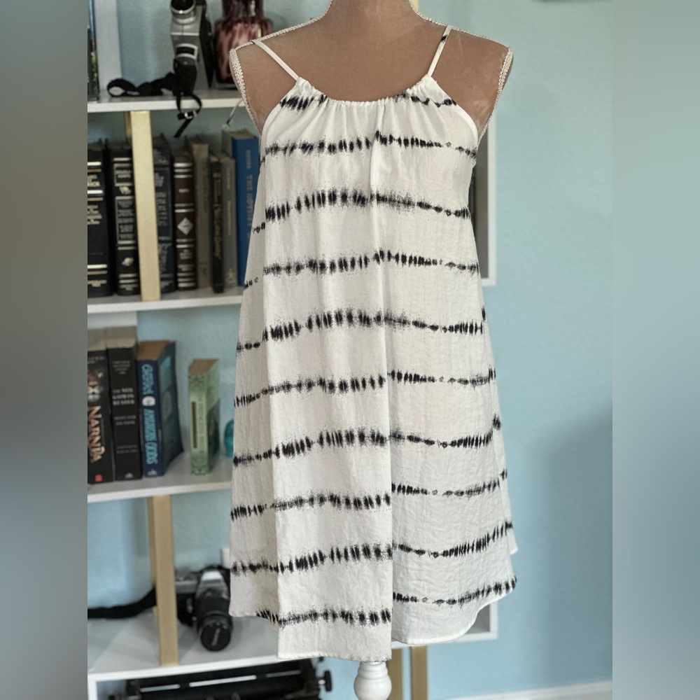 Black and White Halter Sundress